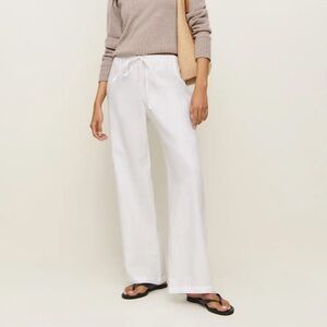 Reformation Olina Linen Pants in White